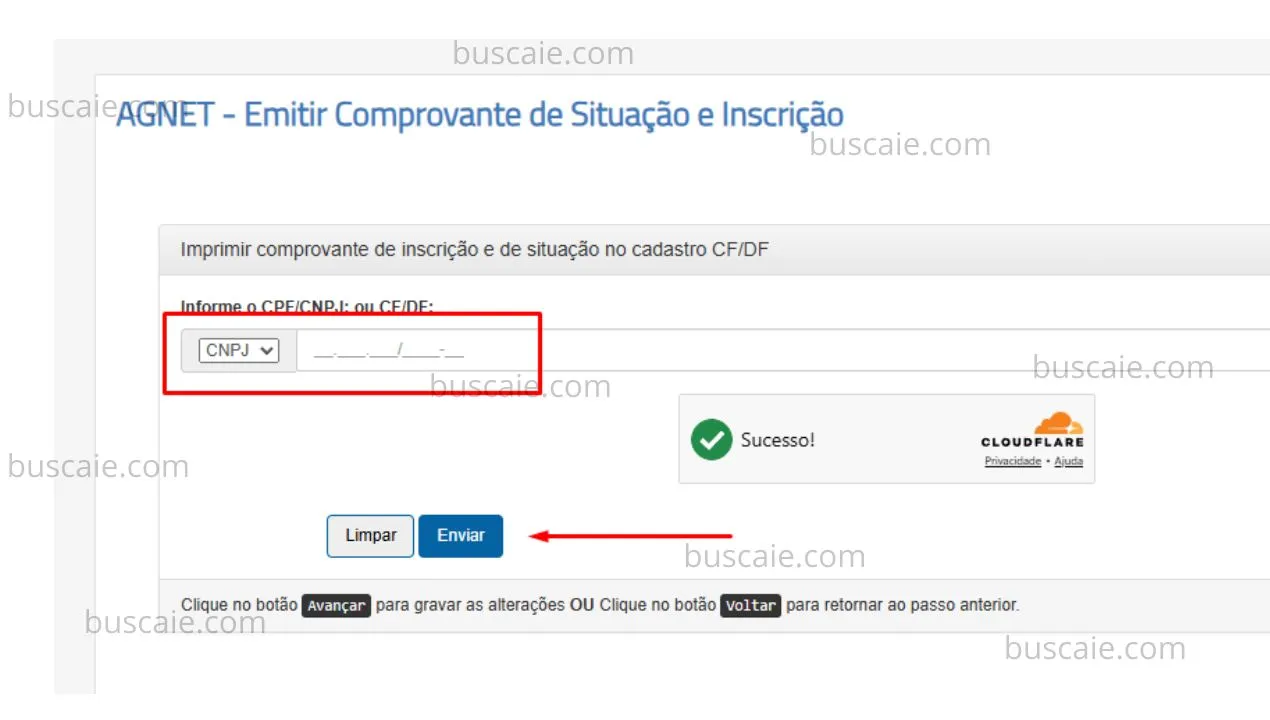 Consulta inscrição estadual Distrito Federal