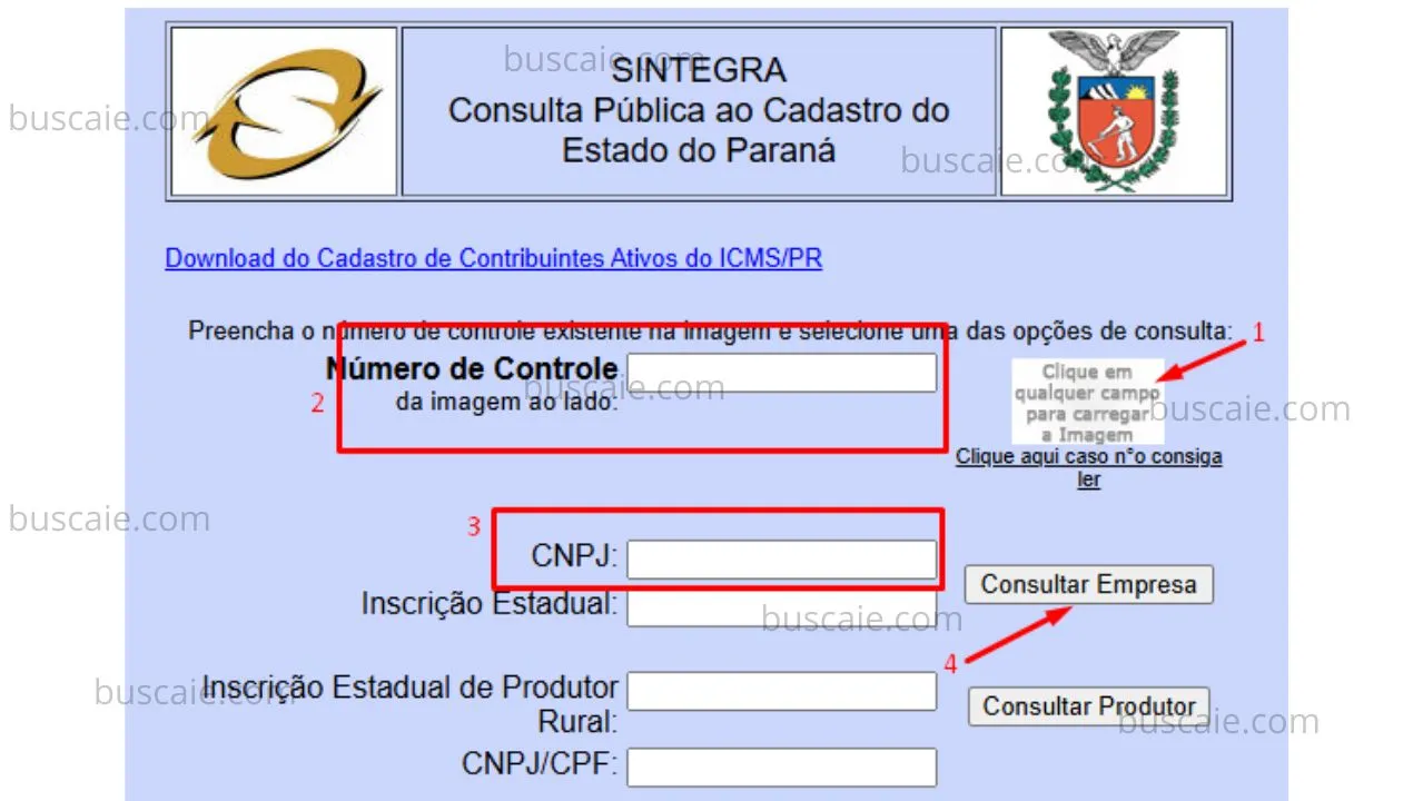 Consulta inscrição estadual Paraná
