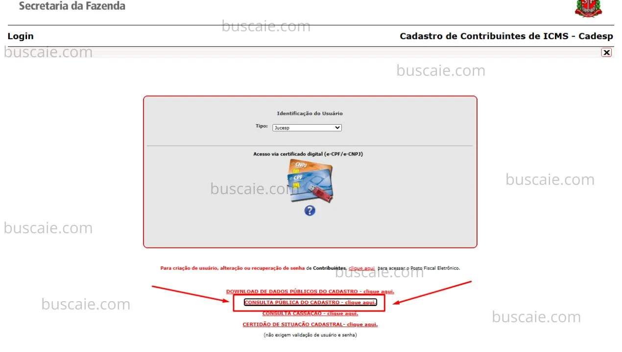 Consulta inscrição estadual São Paulo
