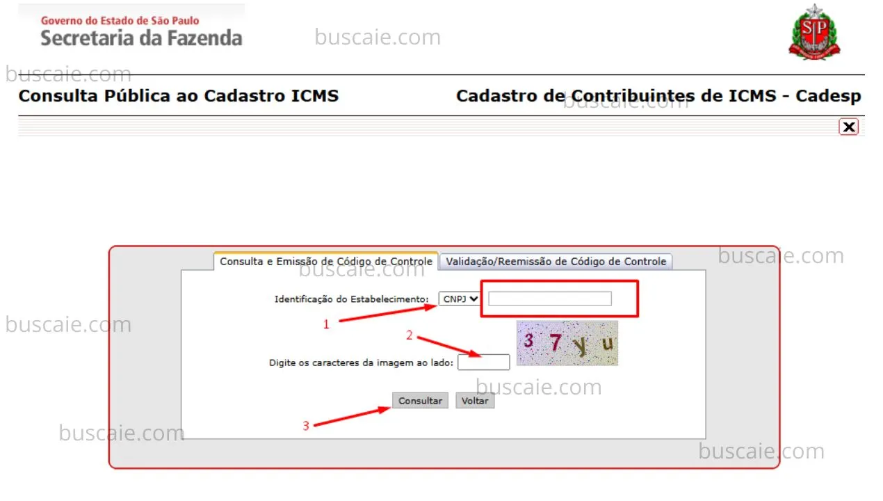 Consulta inscrição estadual São Paulo