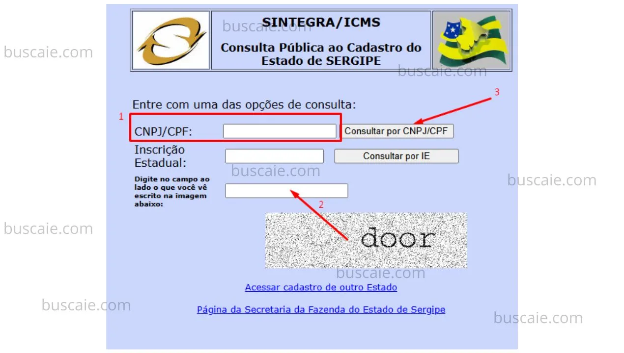 Consulta inscrição estadual Sergipe